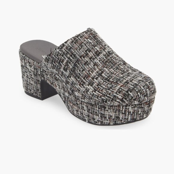 NEW CHOCOLAT BLU Gertie Heeled Mules in White/black for women 825 6m3 - Picture 5 of 9